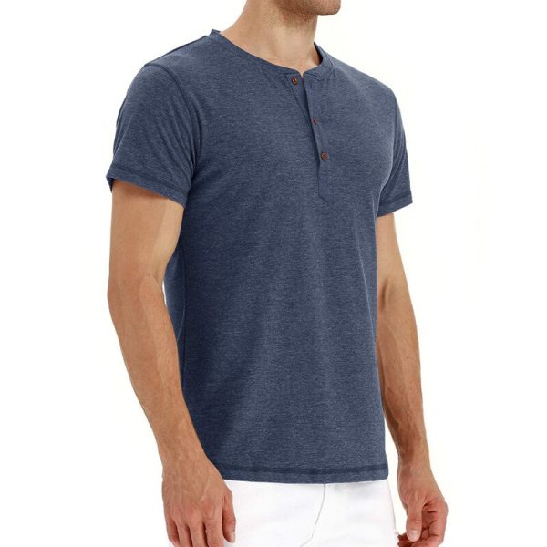 Short Sleeve Cotton Henley - Image 6