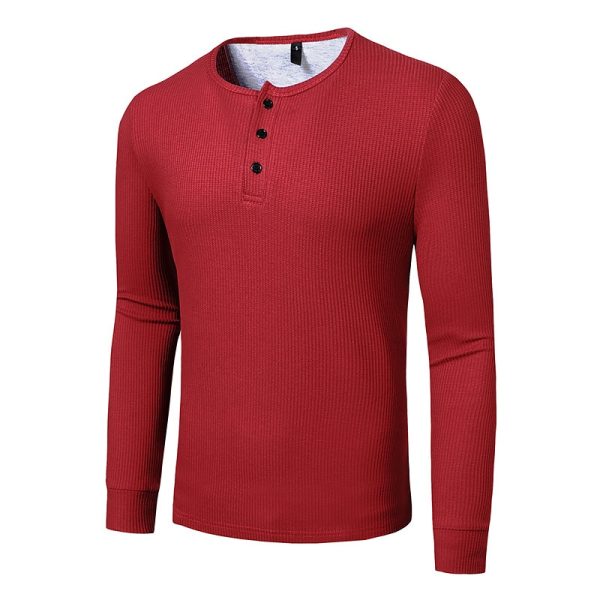 Casual Long Sleeve Henley - Image 5