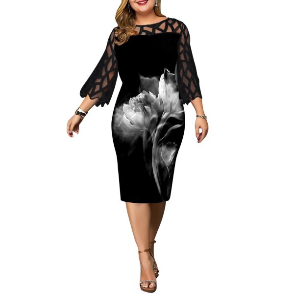 Large Floral Lace Dress