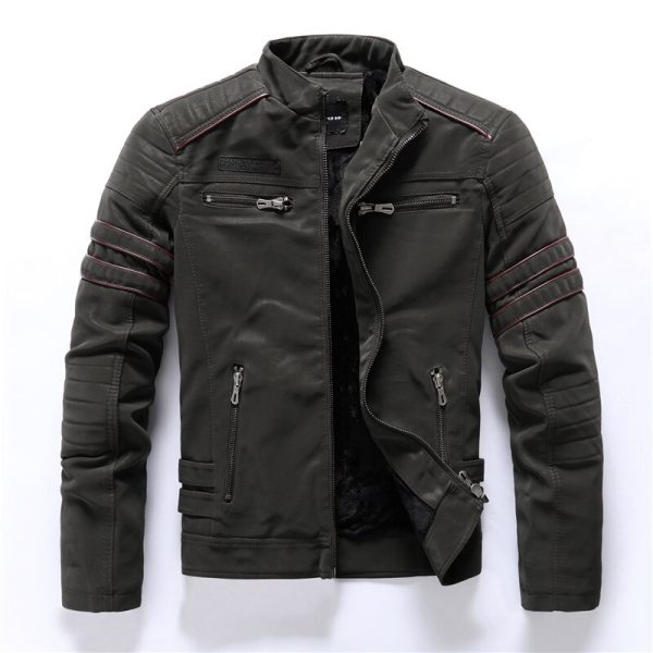 Vintage Fleece Leather Jacket
