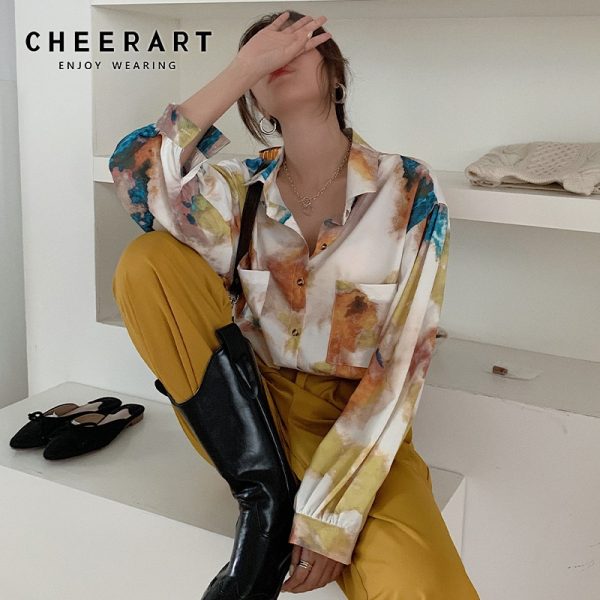 Oversized Long Sleeve Blouse