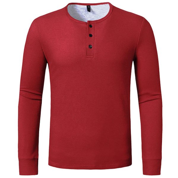 Wine Red Tri-Blend Henley