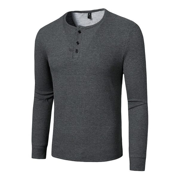 Casual Long Sleeve Henley - Image 7