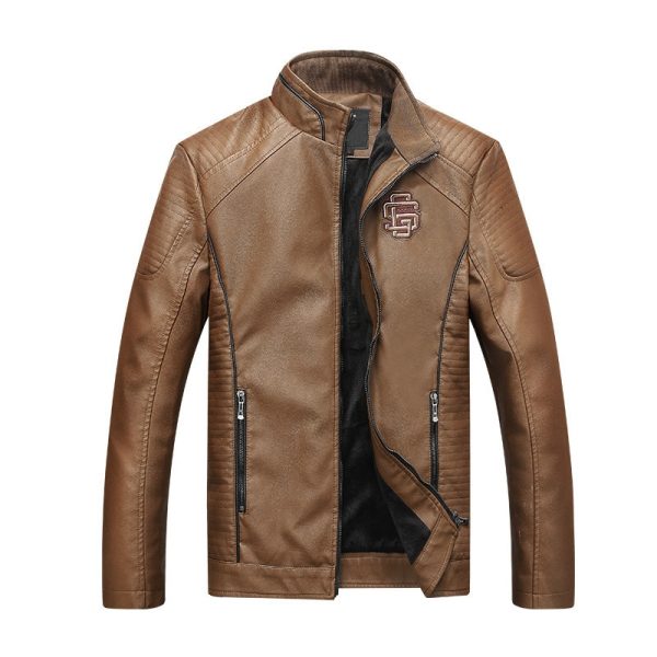 Vingage Moto Leather Jacket - Image 2