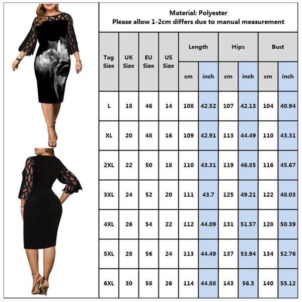 Large Floral Lace Dress - Image 6