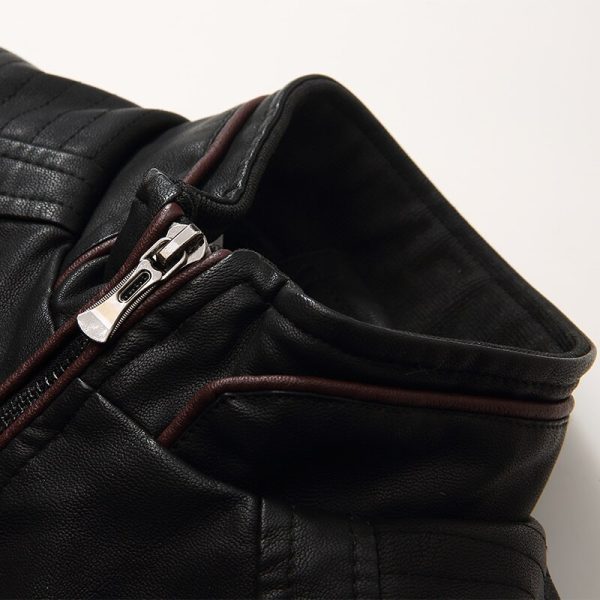 Vingage Moto Leather Jacket - Image 6