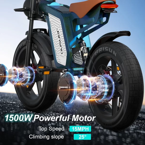 Jansno X60 E-Bike 1500W Dual Motor 48V23Ah Battery Large LCD Display Electric Bicycle Fat Tire Motorcycle Retro Electric Bike - Image 5