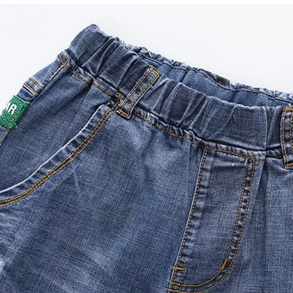 IENENS  Summer Jeans Child Boys Shorts Thin Soft Trousers 4-11 Years Bottoms Kids Casual Cowboy Clothes Light Blue Denim Pants - Image 5