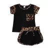 2020 Baby Summer Clothing 1-6Y Toddler Kid Baby Girl Short Sleeve Leopard Tops Shirt Short Pants Outfit Clothes Set 2PCS - Image 8