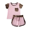 2020 Baby Summer Clothing 1-6Y Toddler Kid Baby Girl Short Sleeve Leopard Tops Shirt Short Pants Outfit Clothes Set 2PCS - Image 7
