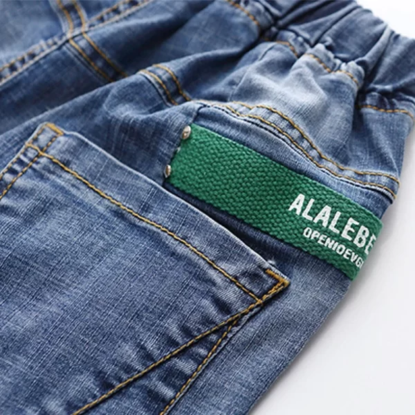 IENENS  Summer Jeans Child Boys Shorts Thin Soft Trousers 4-11 Years Bottoms Kids Casual Cowboy Clothes Light Blue Denim Pants - Image 6