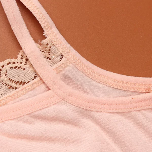 4pcs/Lot Children's Breast Care Girl Bra 8-14 Years Hipster Cotton Teens Teenage Underwear Summer Kids Lace Vest - Image 4