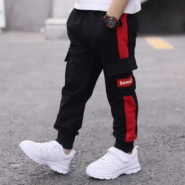 Children's pants 2024 spring and autumn handsome boys big pocket overalls boys casual pants sports trousers 4-10 years old - Image 2