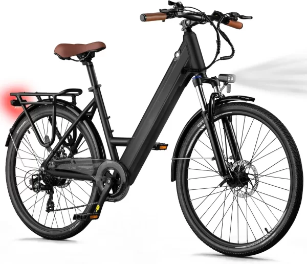 Electric Bike for Adults - 468Wh Removable Battery, 26 inch Step Thru Electric Bicycle, Peak 750W Brushless Motor Ebike, E-Bikes - Image 9