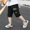 3 Color New Summer Teenage Boys Pants Casual Letter Short Trousers For Kids 4-14 Years Children Comfortable Pants - Image 7
