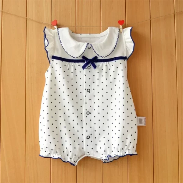 2024 newborn baby Summer clothes rompers girls overalls short Sleeve bodysuit cotton baby clothing jumpsuit Baby Girl onesies - Image 6