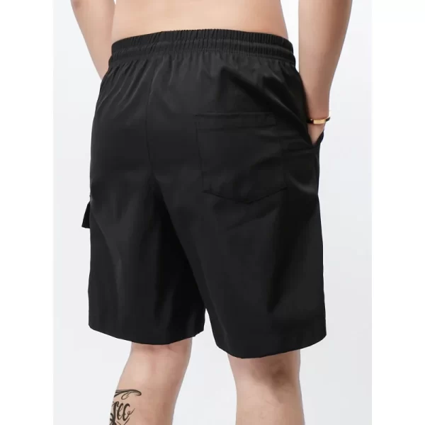 3-Piece Mixed Color Men's Elastic Waist Work Shorts With Side Pockets Suitable For Summer Outdoor Leisure And Work Man Clothing - Image 3