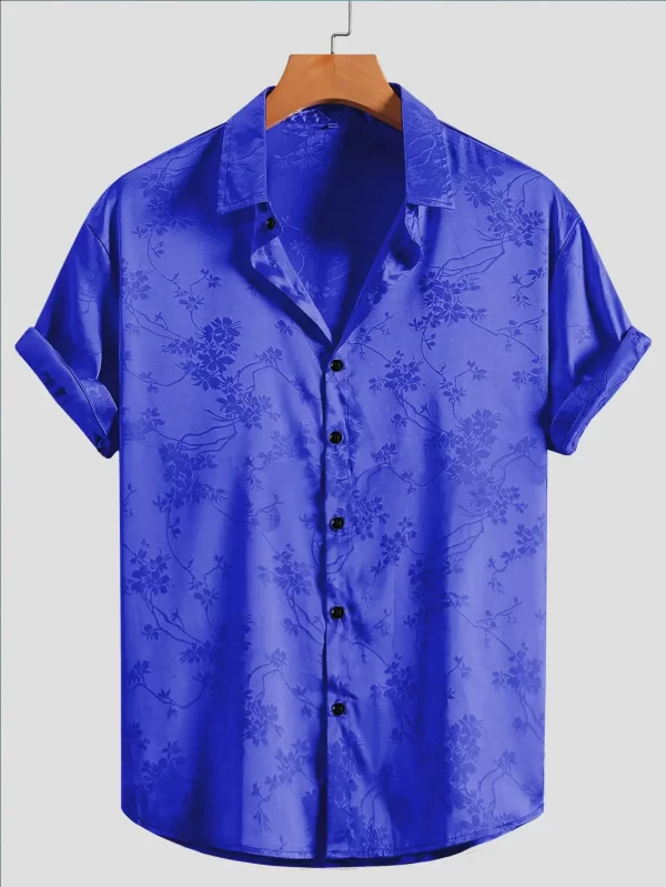 2024 Men's Embroidered Short-sleeved Shirts for Men's Hawaiian Shirts - Image 7