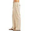 Men's Cotton Linen Pants Loose Cool Casual Long Pants Elastic Waist Long Pant Casual Large Size Streetwear Lightweight Trousers - Image 5