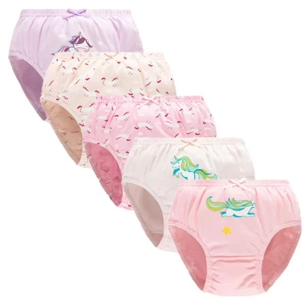 5Pcs/Set Assorted Styles Cute Cartoon Girls Underwear Panties Cotton Panty Girl Children Soft Underpants Breathable Girls Briefs - Image 8
