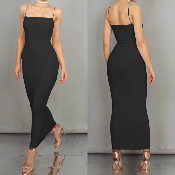 JZ461 New Summer Women's Dress Long Sling Dresses Club Sexy Suspender Dress - Image 5