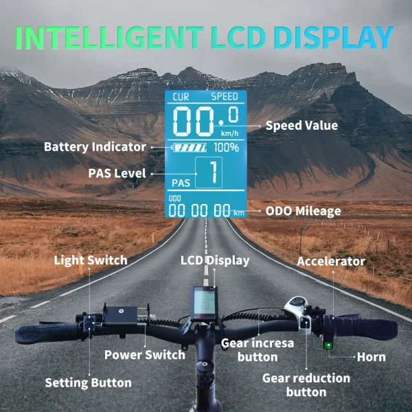 DEEPOWER H26PRO 2000W Adults Electric Bike Bicycle 48V 25AH 26 Inch Fat Tire Folding Electric E Bikes Mountain Oil Brake Ebike - Image 6