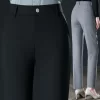 2024 New Fashion Trousers Women's High Waisted Straight Suit Pants Loose Dress Pants Black Beige Grey Slacks Women Pantalones - Image 5