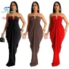 Summer Dress Woman 2025 New Deep V Neck Strapless Sleeveless Evening Prom Clothes Sexy Off Shoulder Backless Ladies Long Dress