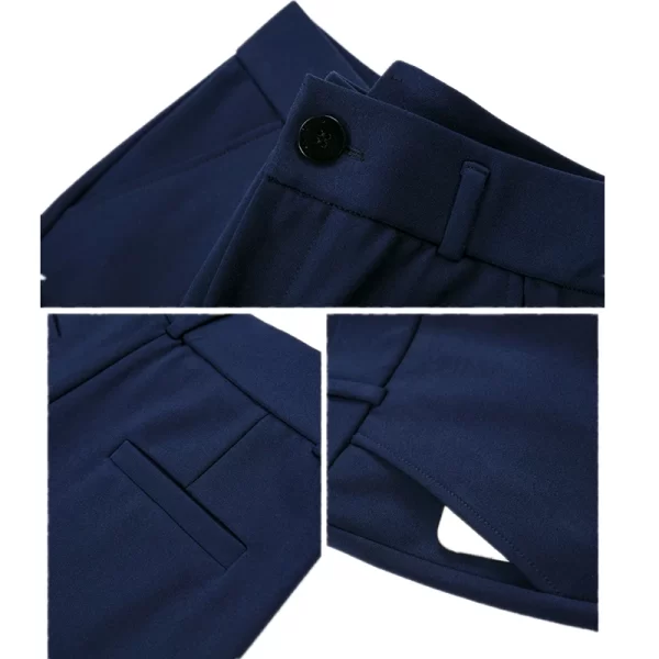 Stretch High Waist Trousers Women's Fashion Casual Pants Black Khaki Navy Blue Slacks Women Pantalones - Image 3