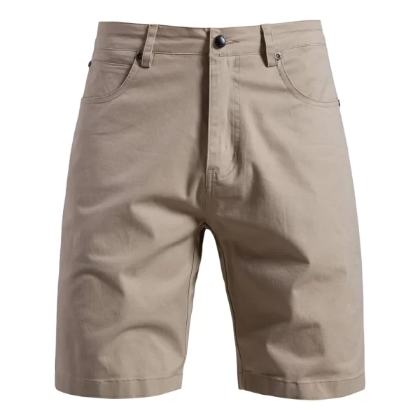 AIOPESON Men's 100% Cotton Summer Casual Shorts Multi-Pocket Shorts Solid Color 11 Colors Outdoor Breathable Shorts - Image 3