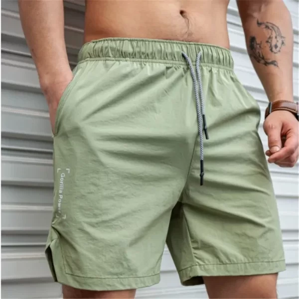 Men Hot Shorts Light Weight Thin Short Pants Running Squat Fitness Shorts Men GYM Wear Quick-drying Drawstring Shorts - Image 7