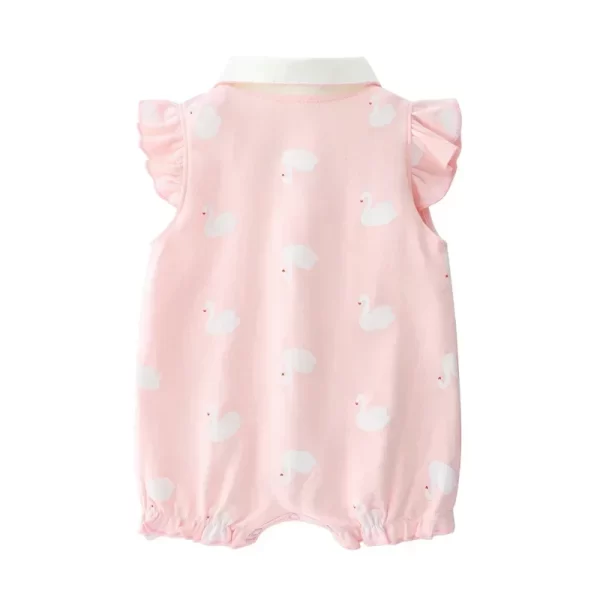 2024 newborn baby Summer clothes rompers girls overalls short Sleeve bodysuit cotton baby clothing jumpsuit Baby Girl onesies - Image 3