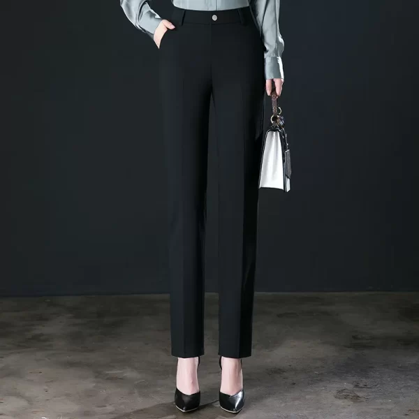 2024 New Fashion Trousers Women's High Waisted Straight Suit Pants Loose Dress Pants Black Beige Grey Slacks Women Pantalones - Image 8