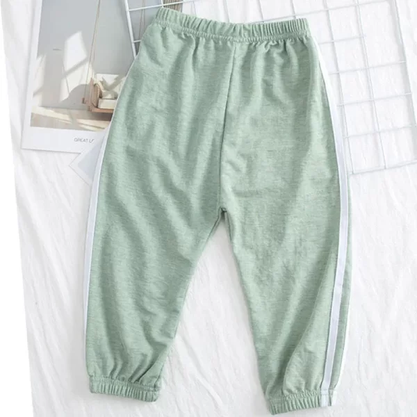 Spring Cotton Pants for Boys Girls Casual Sports Jogging Pant Summer Striped Loose Pants for Kids Children Trousers Clothes 2021 - Image 8