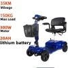 New Folding Electric Scooter 4 Wheel Elderly Disabled with Armrests Adults Mini Small With Basket 300W 24V 20AH Mobility Scooter - Image 11
