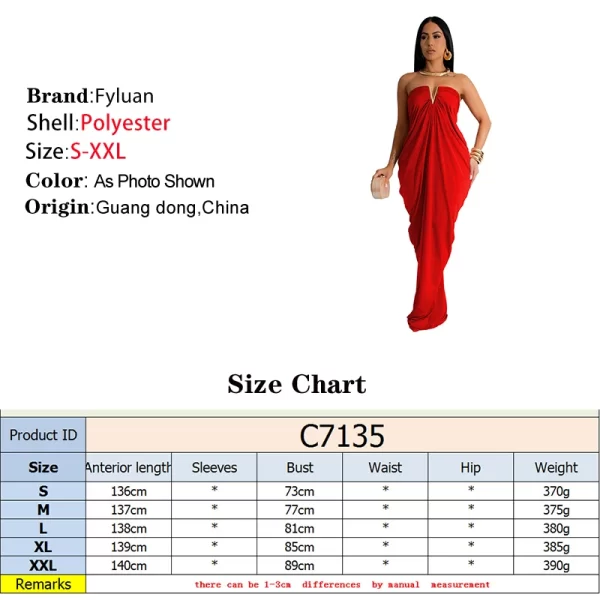 Summer Dress Woman 2025 New Deep V Neck Strapless Sleeveless Evening Prom Clothes Sexy Off Shoulder Backless Ladies Long Dress - Image 5