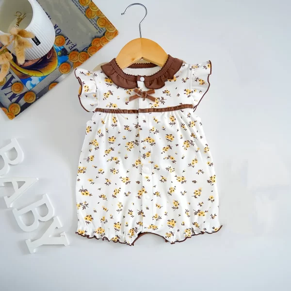 2024 newborn baby Summer clothes rompers girls overalls short Sleeve bodysuit cotton baby clothing jumpsuit Baby Girl onesies - Image 24
