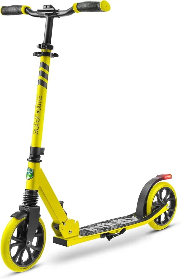Kick Scooter Adult Teenagers Kids- 2 Wheel Kids Scooter with Adjustable T-Bar Handlebar - Alloy Anti-Slip Deck - Portable Foldin