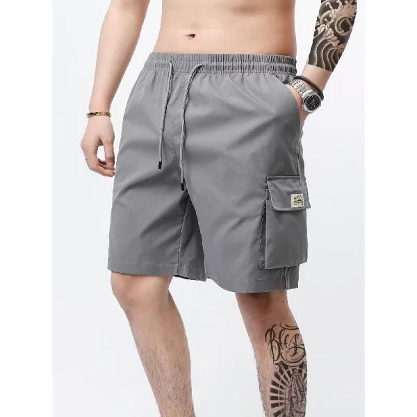 3-Piece Mixed Color Men's Elastic Waist Work Shorts With Side Pockets Suitable For Summer Outdoor Leisure And Work Man Clothing - Image 10