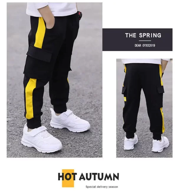 Children's pants 2024 spring and autumn handsome boys big pocket overalls boys casual pants sports trousers 4-10 years old - Image 5