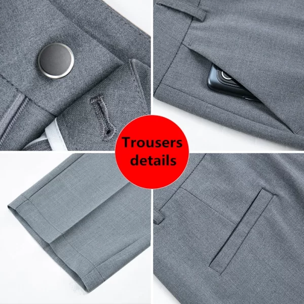 2024 New Fashion Trousers Women's High Waisted Straight Suit Pants Loose Dress Pants Black Beige Grey Slacks Women Pantalones - Image 6