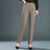 Stretch High Waist Trousers Women's Fashion Casual Pants Black Khaki Navy Blue Slacks Women Pantalones - Image 6