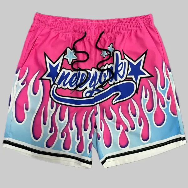 Summer Men New York Shorts Kids Fashion Hawaii Beach Shorts Boys Girls Colorful Shorts Adult Casual Short Pants Daily Streetwear