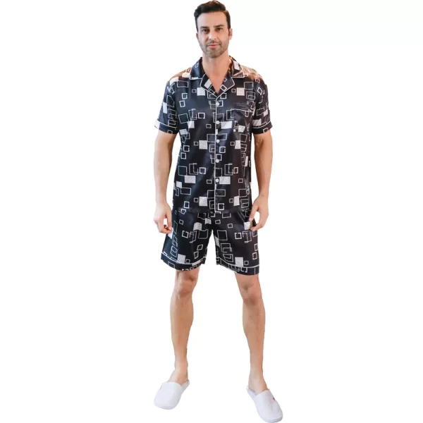Men's pajamas short sleeved summer ice silk home clothing men's summer casual thin cardigan can be worn as a set home clothing - Image 6