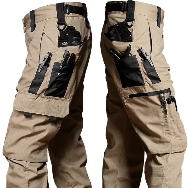 New Tactical Work Pants Men Outdoor Cargo Trousers Multi-pocket Waterproof Pant Autumn Spring Outdoor Workwear Hiking Trousers - Image 3