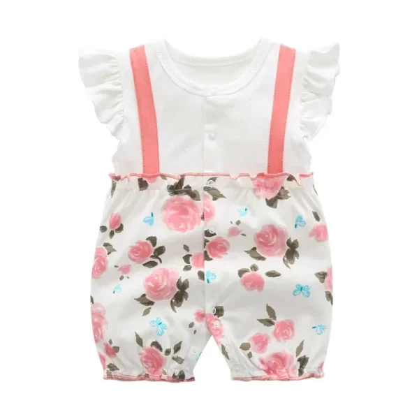 2024 newborn baby Summer clothes rompers girls overalls short Sleeve bodysuit cotton baby clothing jumpsuit Baby Girl onesies - Image 10