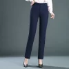 Stretch High Waist Trousers Women's Fashion Casual Pants Black Khaki Navy Blue Slacks Women Pantalones - Image 7