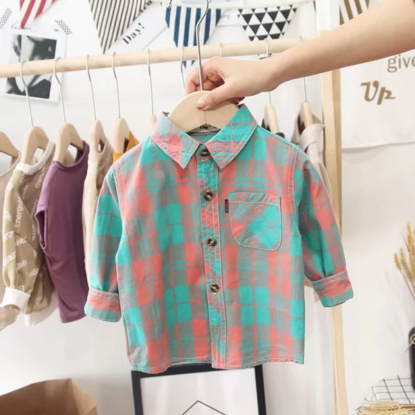 Spring Autumn Kids Baby Boys Shirt Cotton Clothes Toddler Infant Boy Girls Tops Blouse Children Wears 1-14 Years - Image 5