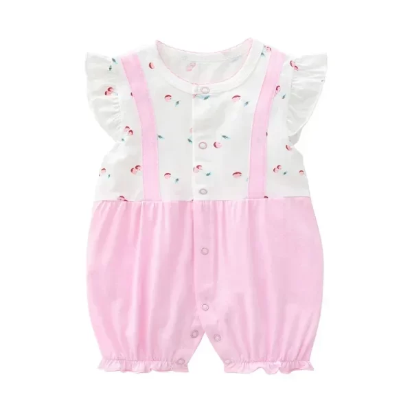 2024 newborn baby Summer clothes rompers girls overalls short Sleeve bodysuit cotton baby clothing jumpsuit Baby Girl onesies - Image 19