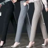 2024 New Fashion Trousers Women's High Waisted Straight Suit Pants Loose Dress Pants Black Beige Grey Slacks Women Pantalones - Image 3